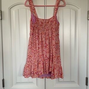 American Eagle Outfitters Pink Smocked Sundress/Top
